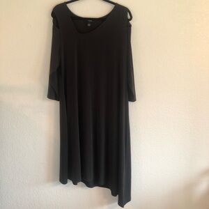 Alfani Cut Out Asymmetrical Dark Gray Dress